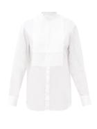 Matchesfashion.com Bourrienne Paris X - Viii Comdienne Stand-collar Cotton Bib Shirt - Womens - White