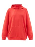 Matchesfashion.com Raey - Oversized Cotton-jersey Hooded Sweatshirt - Womens - Red