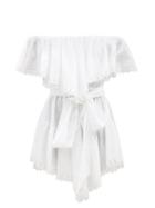 Alexandre Vauthier - Bead-embellished Broderie-anglaise Cotton Dress - Womens - White
