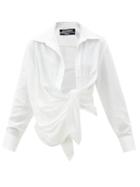 Matchesfashion.com Jacquemus - Bahia Knotted Twill Shirt - Womens - Ivory