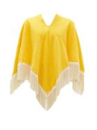Matchesfashion.com Gabriel For Sach - Fringed Cotton-terry Poncho - Womens - Yellow Multi