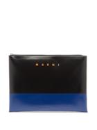 Matchesfashion.com Marni - Bicolour Pvc Pouch - Mens - Black Blue
