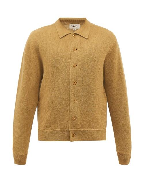 Ymc - Rat Pack Collared Wool Cardigan - Mens - Beige