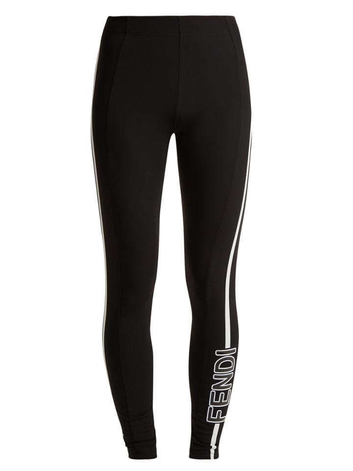 Fendi Side-stripe Performance Leggings