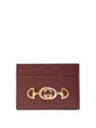 Matchesfashion.com Gucci - Zumi Leather Cardholder - Womens - Burgundy