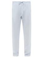 120 Lino 120% Lino - Drawstring-waist Linen-hopsack Trousers - Mens - Blue
