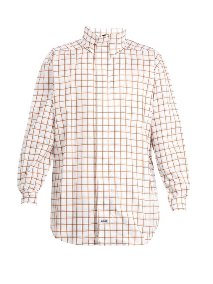 Martine Rose Drawstring-collar Cotton Shirt
