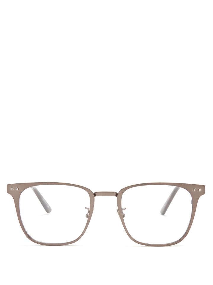 Bottega Veneta Square-frame Ruthenium-plated Glasses