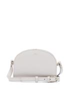 Matchesfashion.com A.p.c. - Half Moon Smooth Leather Cross Body Bag - Womens - Grey
