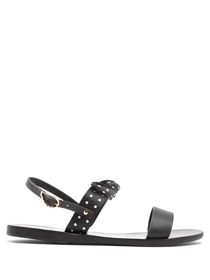 Ancient Greek Sandals Clio Bow Polka-dot Sandals