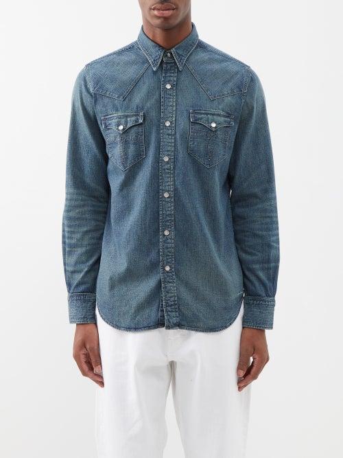 Rrl - Buffalo West Denim Shirt - Mens - Indigo