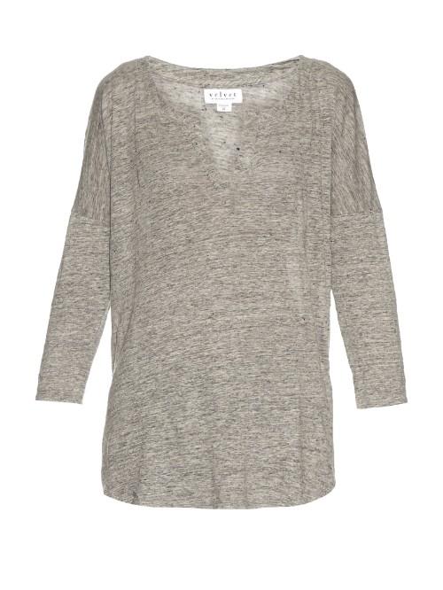 Velvet By Graham & Spencer Genesis Linen T-shirt