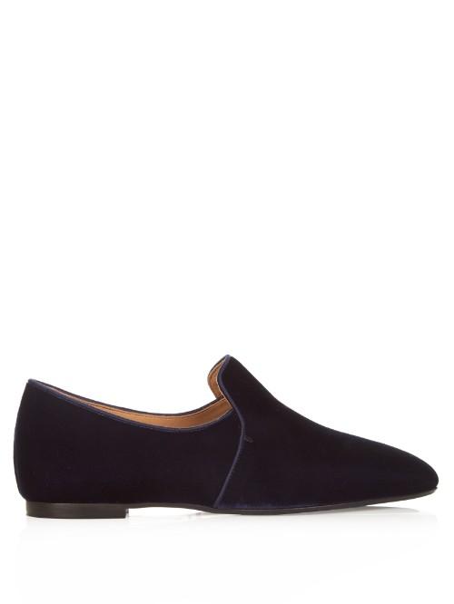 The Row Alys Velvet Loafers