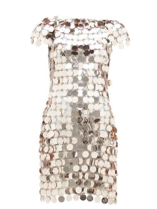Matchesfashion.com Paco Rabanne - Sequinned Mini Dress - Womens - Rose Gold