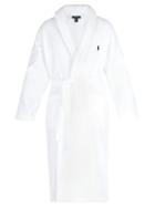 Matchesfashion.com Polo Ralph Lauren - Logo Embroidered Terry Towelling Cotton Bathrobe - Mens - White