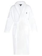 Matchesfashion.com Polo Ralph Lauren - Logo Embroidered Terry Towelling Cotton Bathrobe - Mens - White