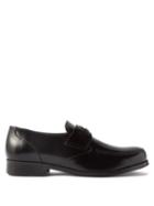 Stefan Cooke - Polido Button Leather Penny Loafers - Mens - Black