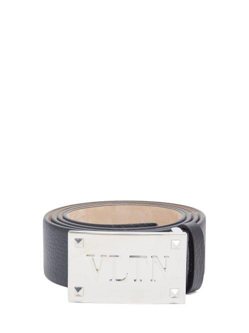 Matchesfashion.com Valentino - Vltn Rockstud Embellished Leather Belt - Mens - Black