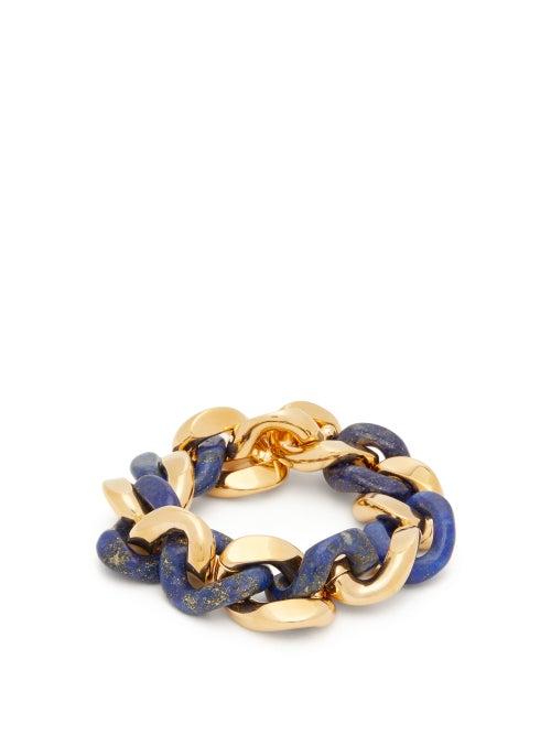 Matchesfashion.com Bottega Veneta - Lapis And Gold Plated Chain Bracelet - Womens - Blue