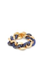 Matchesfashion.com Bottega Veneta - Lapis And Gold Plated Chain Bracelet - Womens - Blue