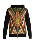 Balmain Inca-print Zip-through Hooded Sweatshirt