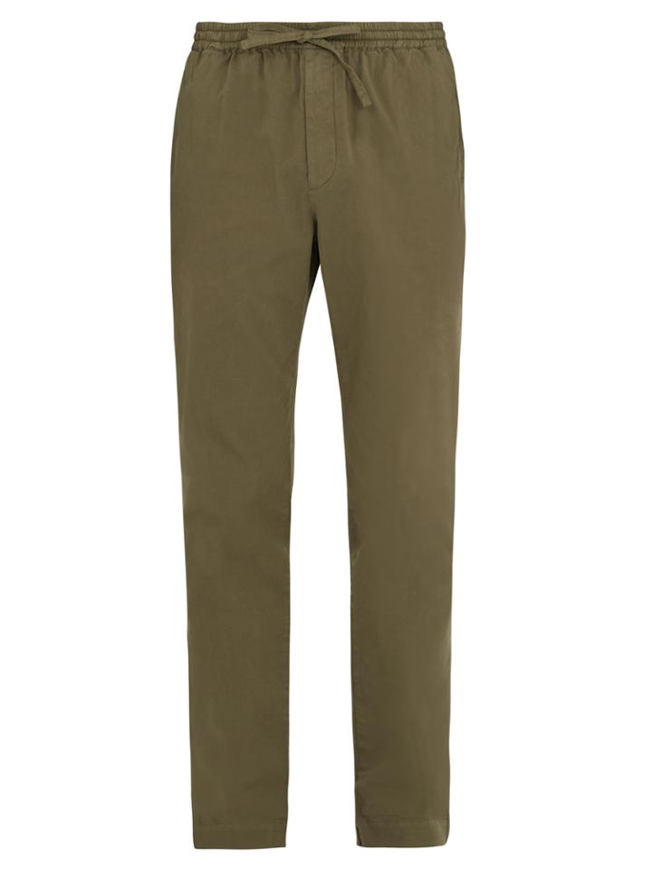 Tomas Maier Drawstring-waist Stretch-cotton Trousers