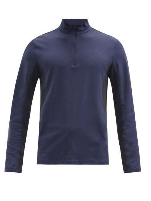 Matchesfashion.com Sease - Runner Zipped Piqu Top - Mens - Blue