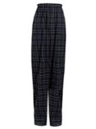 Balenciaga Brushed-cotton Checked Trousers
