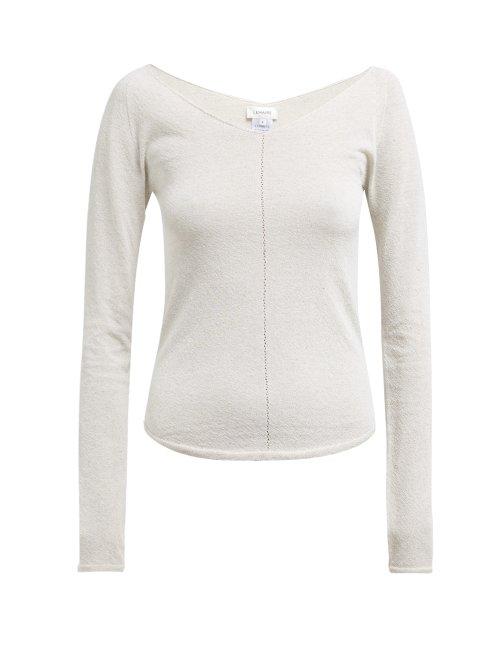 Matchesfashion.com Lemaire - V Neck Slubbed Jersey Top - Womens - Ivory