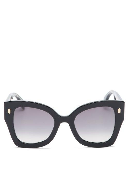 Matchesfashion.com Fendi - Cat-eye Acetate Sunglasses - Womens - Black