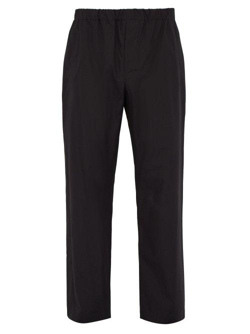 Matchesfashion.com Sunspel X Lemaire - Elasticated Waist Cotton Poplin Trousers - Mens - Black