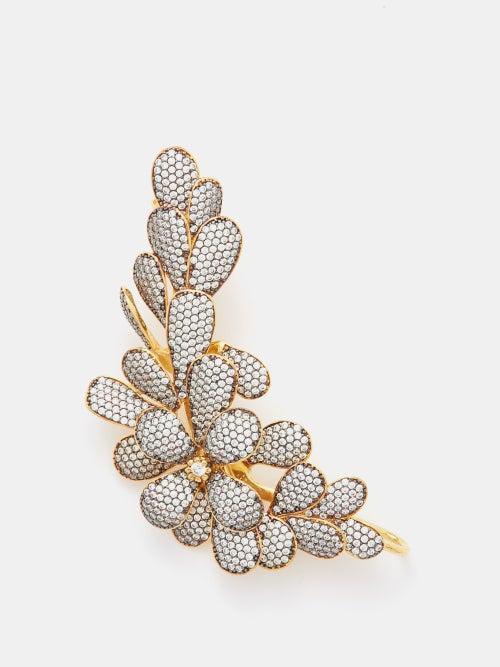 Begm Khan - Blossom 24kt Gold-plated Ear Cuff - Womens - Gold Multi