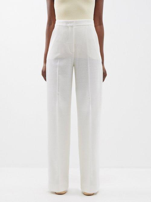 Max Mara - Bosforo Trousers - Womens - White