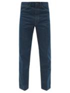 Matchesfashion.com Lemaire - Pleated Tapered-leg Jeans - Mens - Blue