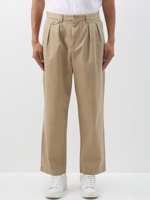 Polo Ralph Lauren - Whitman Pleated Cotton-twill Chinos - Mens - Beige