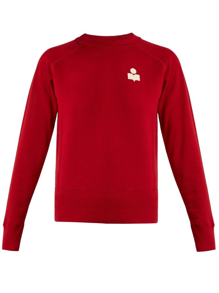 Isabel Marant Étoile Makati Flocked-logo Cotton-blend Sweatshirt