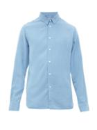 Matchesfashion.com Ditions M.r - St Germain Garment Dyed Twill Shirt - Mens - Blue