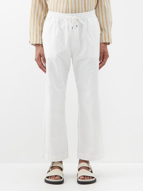 Itoh - Drawstring-waist Cotton-twill Trousers - Mens - White