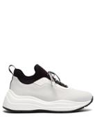 Matchesfashion.com Prada - America's Cup Mesh And Leather Trainers - Womens - White