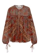 Chloé Foulard-print Sheer Silk Blouse