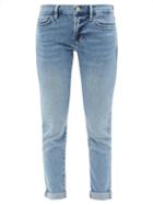 Frame - Le Garcon Cropped Straight-leg Jeans - Womens - Light Denim