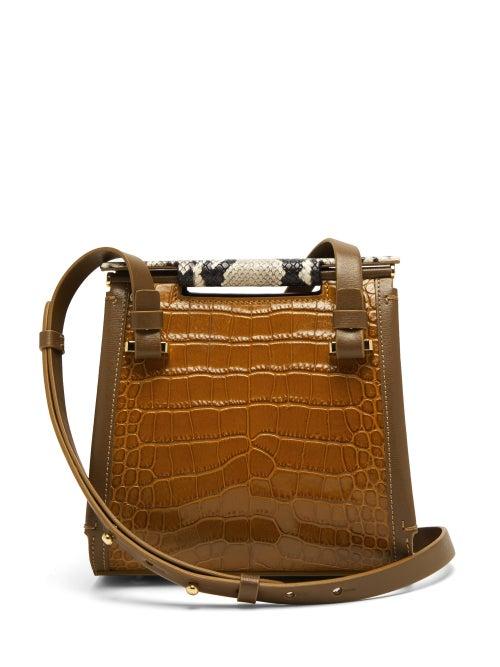 Matchesfashion.com Nico Giani - Olivia Crocodile Effect Leather Cross Body Bag - Womens - Tan