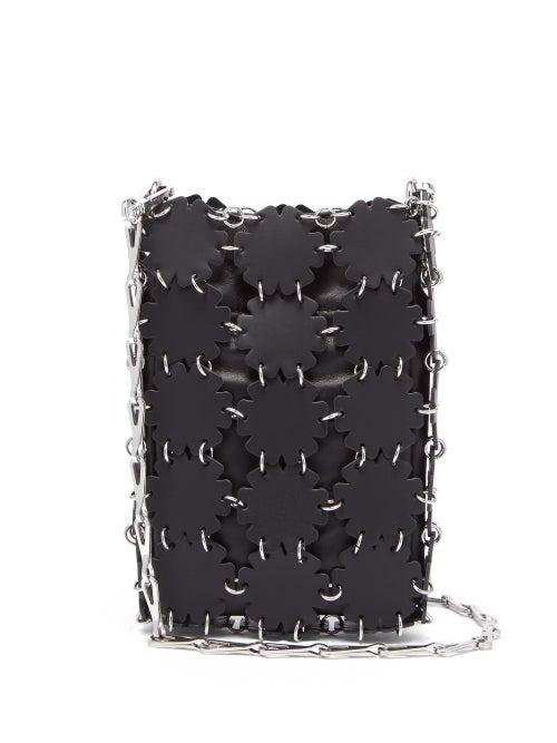 Matchesfashion.com Paco Rabanne - Blossom Mini 1969 Leather Shoulder Bag - Womens - Black