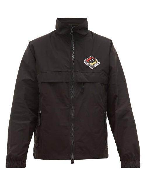 Matchesfashion.com Burberry - Logo Embroidered Nylon Windbreaker - Mens - Black