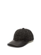 Loewe - Leather-trimmed Anagram-jacquard Baseball Cap - Mens - Black