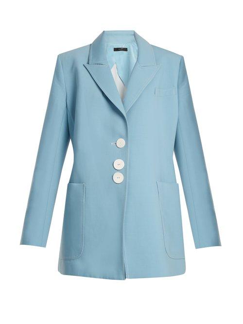 Matchesfashion.com Ellery - Blazing Single Breasted Oversized Blazer - Womens - Light Blue