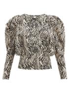 Matchesfashion.com Isabel Marant - Zarga Zebra-print Silk-blend Blouse - Womens - White Print