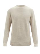 Lemaire - Crew-neck Merino-blend Sweater - Mens - Light Brown
