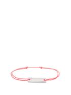 Matchesfashion.com Le Gramme - Le 10 Sterling Silver And Waxed Cord Bracelet - Mens - Pink