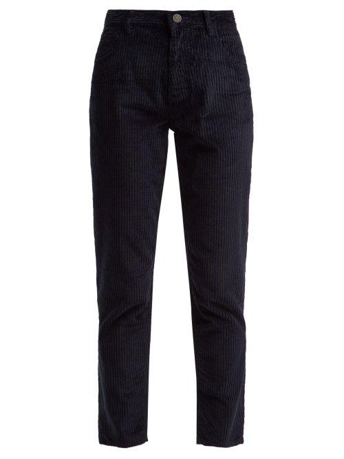 Matchesfashion.com M.i.h Jeans - Mimi Cord Cotton Blend Corduroy Jeans - Womens - Navy